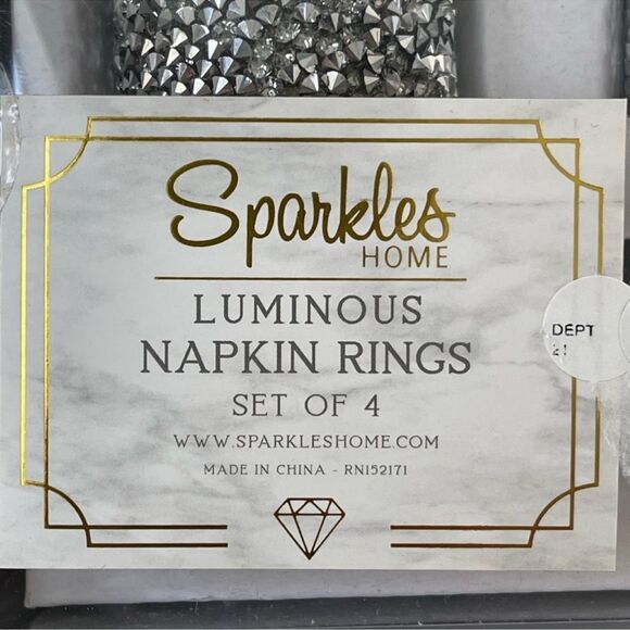 New sparkles home Strass Napkin Ring (Set of 4) - Picture 7 of 11